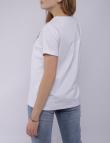 Белая футболка с принтом от Jean Louis Francois