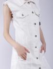 Белая джинсовая жилетка-платье от Miss Two
