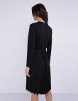 Плиссированное черное платье Liqui