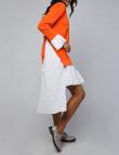Платье Stella Milani длинное бело-оранжевое