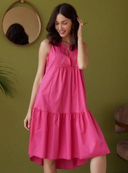 Платье Хлопковое платье цвета фуксия от Pink Black