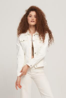 Джинсовка Джинсовая куртка белого цвета от Premium