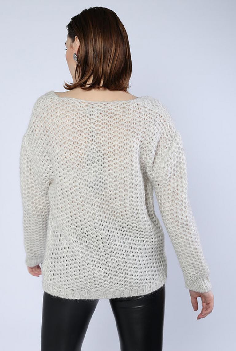 Белый свитер Altamira крупной вязки