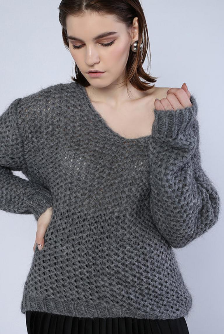 Темно-серый свитер Altamira крупной вязки