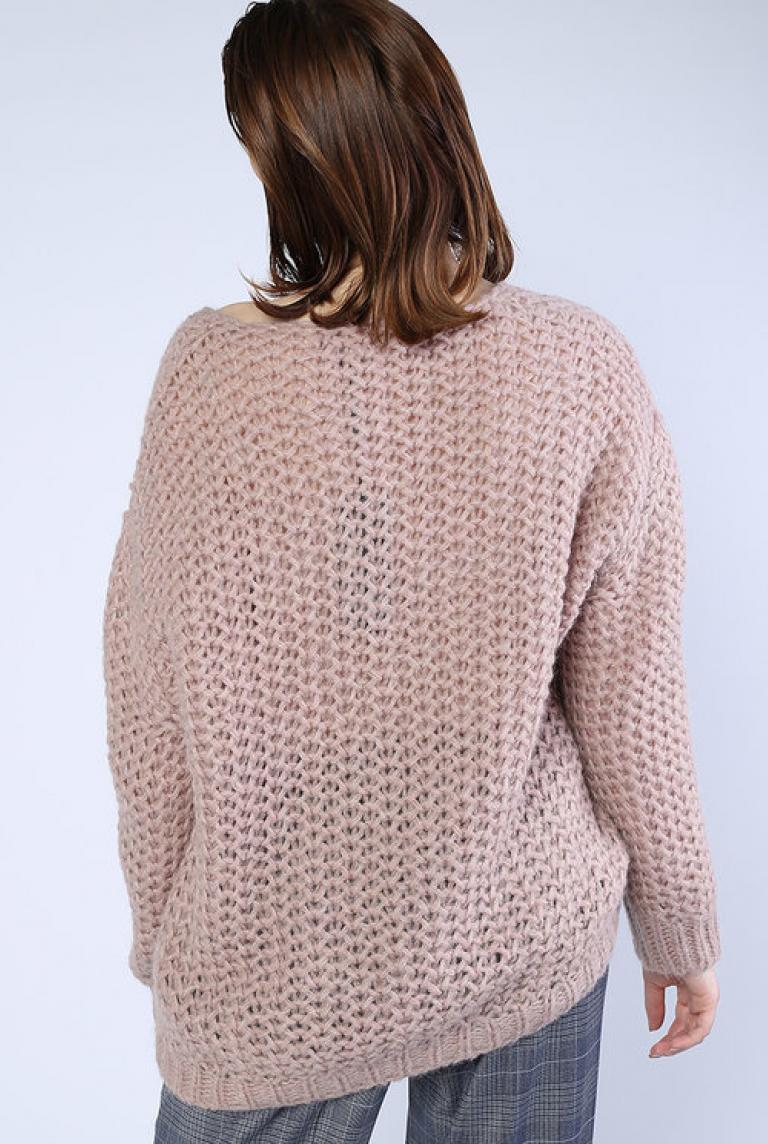Пудровый свитер Altamira крупной вязки