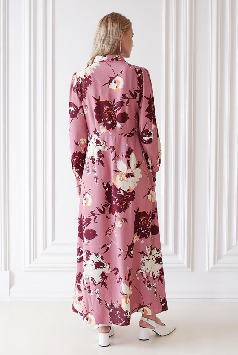 Розовое платье в пол в цветочный принт от Vero Moda