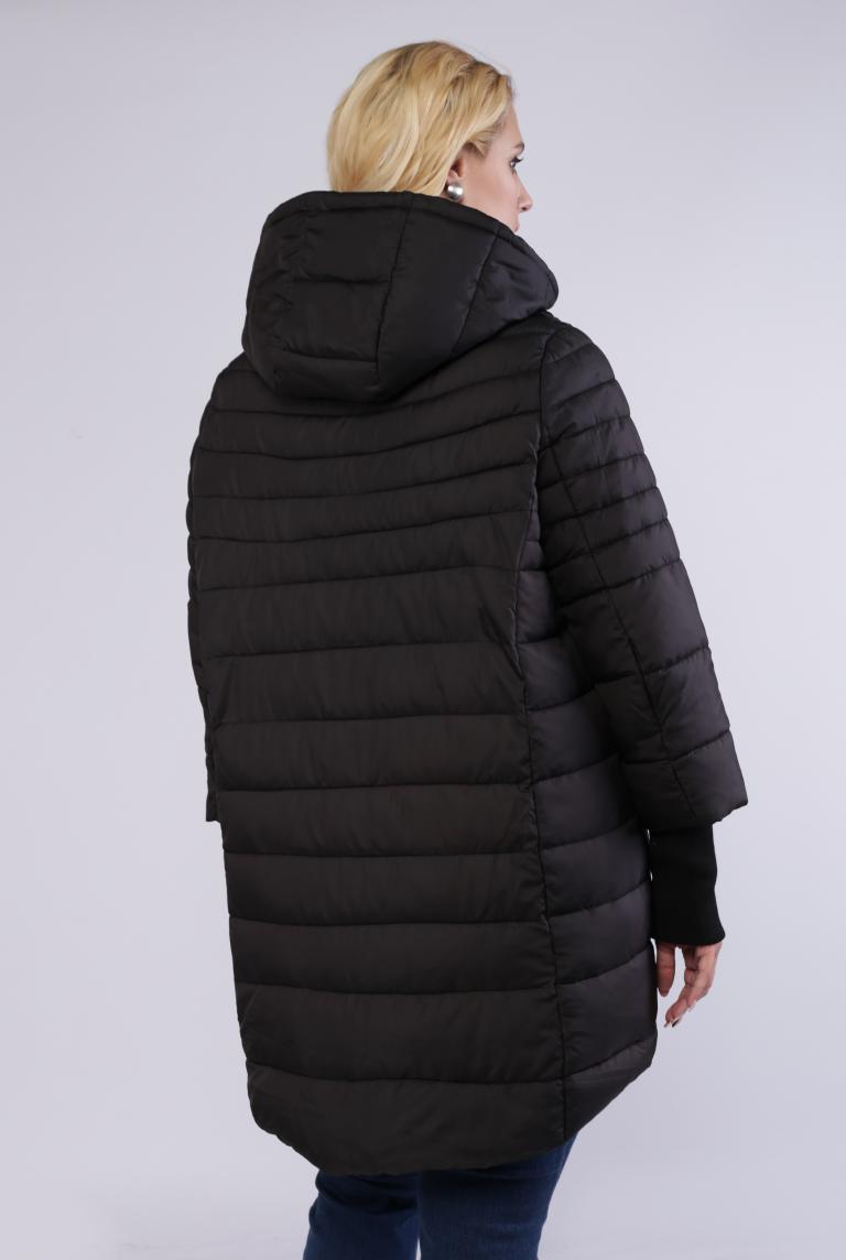 Куртка удлиненная черного цвета от Fly Moda