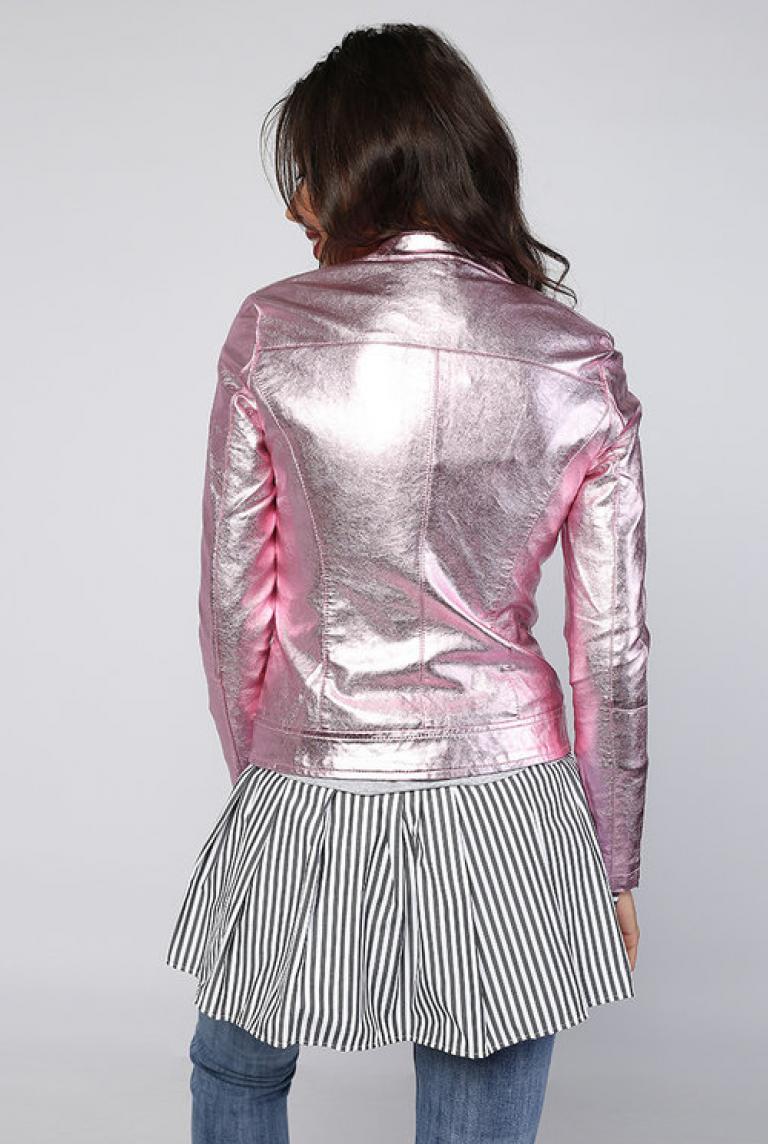 Куртка BLUDEISE с блестящим розовым отливом