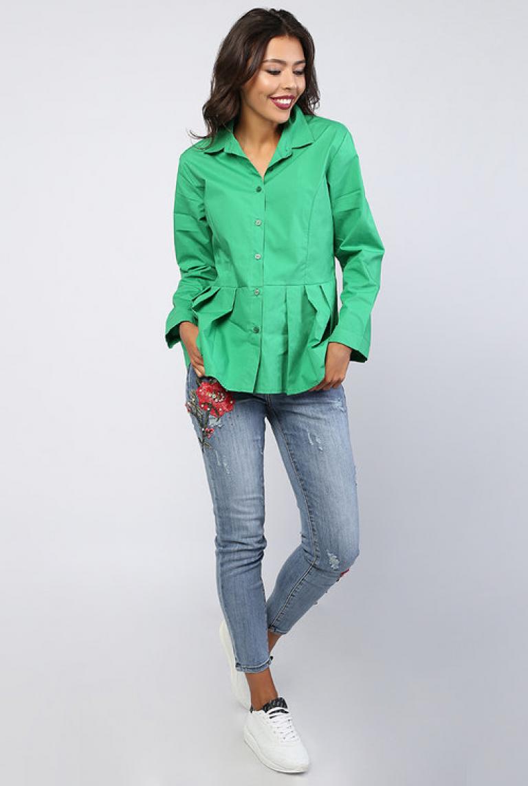 Оригинальная зеленая рубашка Stella Milani