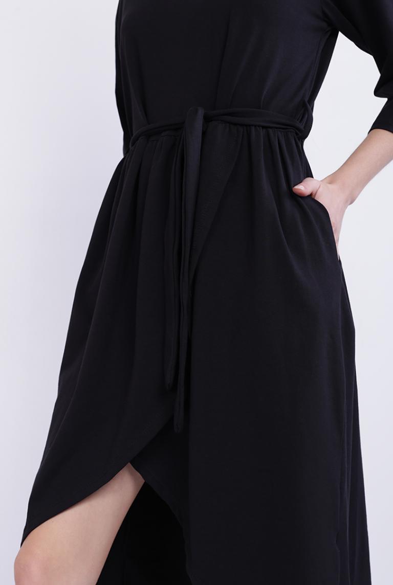 Черное платье Stella Milani из хлопка
