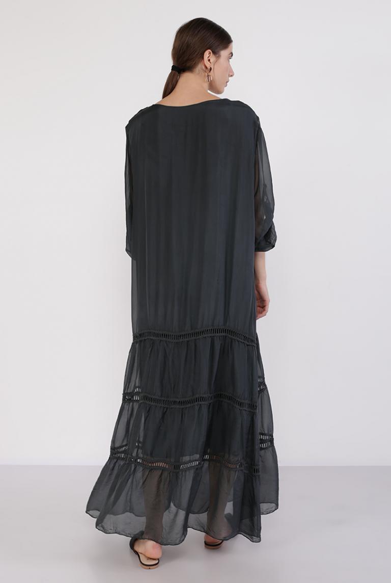 Удобное платье Made in Italy темно-серого цвета