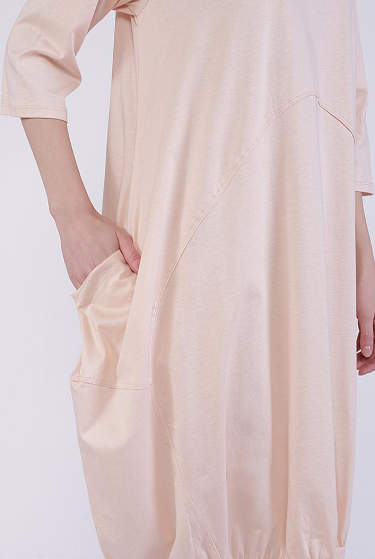 Персиковое платье оверсайз от Wendy Trendy с карманами