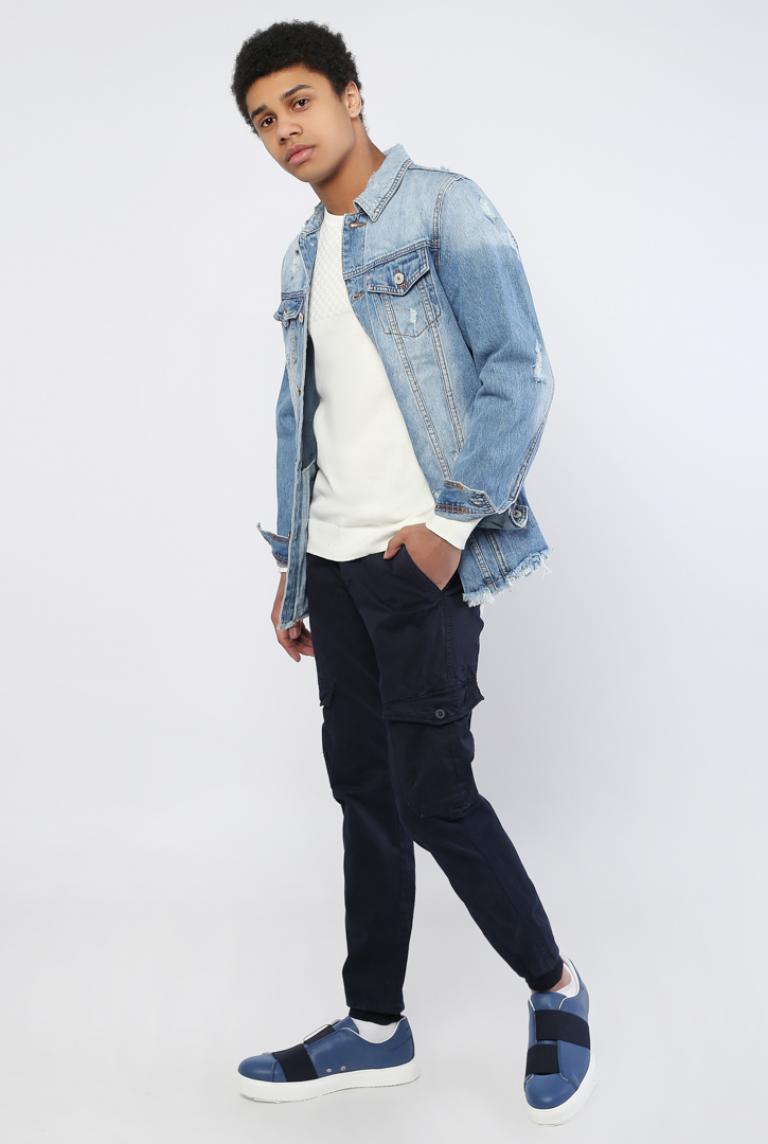 Голубая джинсовая куртка BRUNO LEONI