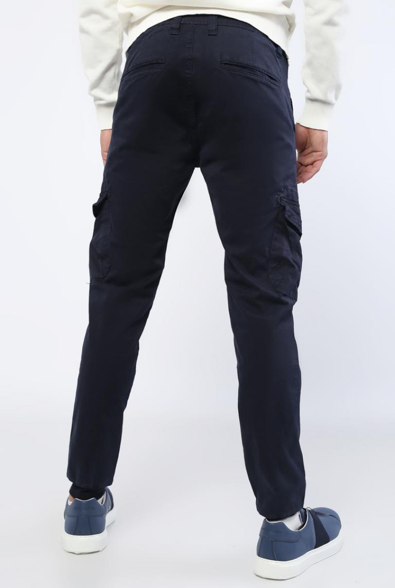 Тонкие брюки BRUNO LEONI темно-синего цвета