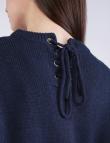 Темно-синий свитер Ada Gatti на декоративной шнуровке