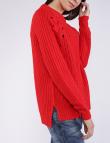 Теплый свитер Ada Gatti красного цвета