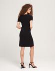 Черное короткое трикотажное платье от J&K