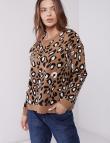 Джемпер коричневый леопард от Beauty Women
