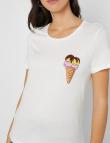 Белая футболка с рисунком "мороженое" от Vero Moda