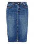 Синяя джинсовая юбка с разрезом от Vero Moda