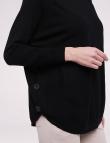 Стильный черный джемпер с карманами от E-Woman