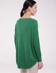 Стильный зеленый джемпер с карманами от E-Woman