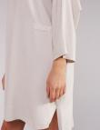 Платье молочного цвета свободного кроя от E-Woman