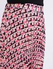 Плиссированная юбка с розовым принтом Coolples Moda