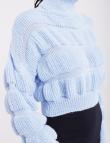 Голубой свитер с высоким горлом от FASHION