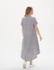 Удлиненное платье-рубашка серого цвета от Acqua&Limone