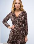 Леопардовое платье-халат с запахом от Anetty