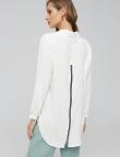 Белая удлиненная блузка от Z ONE