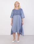 Легкое платье трапеция от New Grinta синего цвета