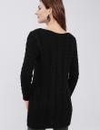 Короткое вязаное платье черного цвета от FASHION