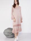Розовое платье Made in Italy с длинным рукавом