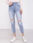 Рваные джинсы с бусинами от Miss Bon Bon 