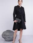 Черное платье Stella Milani из хлопка с поясом