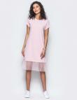Практичное светло-розовое платье из креп-дайвинга
