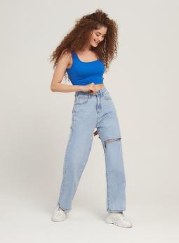 Джинсы Голубые широкие джинсы от Premium Jeans
