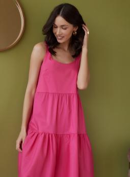 Сарафан Свободный сарафан-платье цвета фуксии от Pink Black