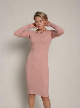 Платье Розовое обтягивающее платье до колен от Bluoltre