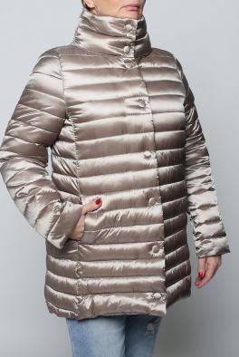 Джинсовка Песочно-серая куртка W Collection на синтепоне