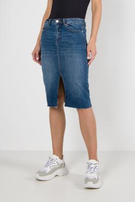 Юбка Синяя джинсовая юбка с разрезом от Vero Moda