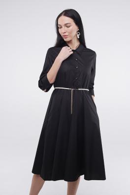 Платье Черное платье с элегантным поясом от You & You