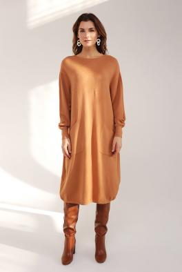 Платье Стильное платье коричневого цвета от E-Woman
