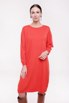 Платье Трикотажное платье морковного цвета от E-Woman
