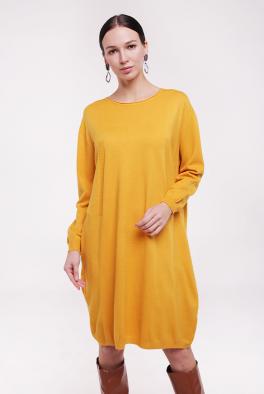 Платье Трикотажное платье горчичного цвета от E-Woman