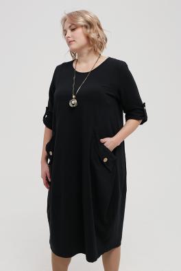 Платье Стильное черное платье с карманами от L&N