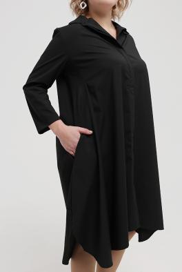 Платье Элегантное платье-рубашка черного цвета от Wendy Trendy