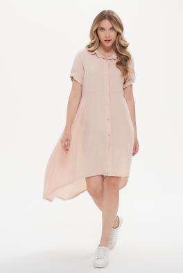 Платье Удлиненное платье-рубашка розового цвета от Acqua&Limone